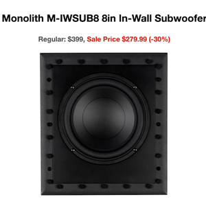 monolith 8" in-wall