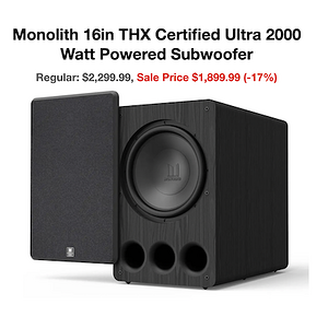 Monolith 16in THX Subwoofer