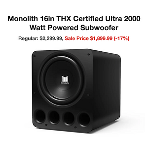 Monolith 16in THX Subwoofer