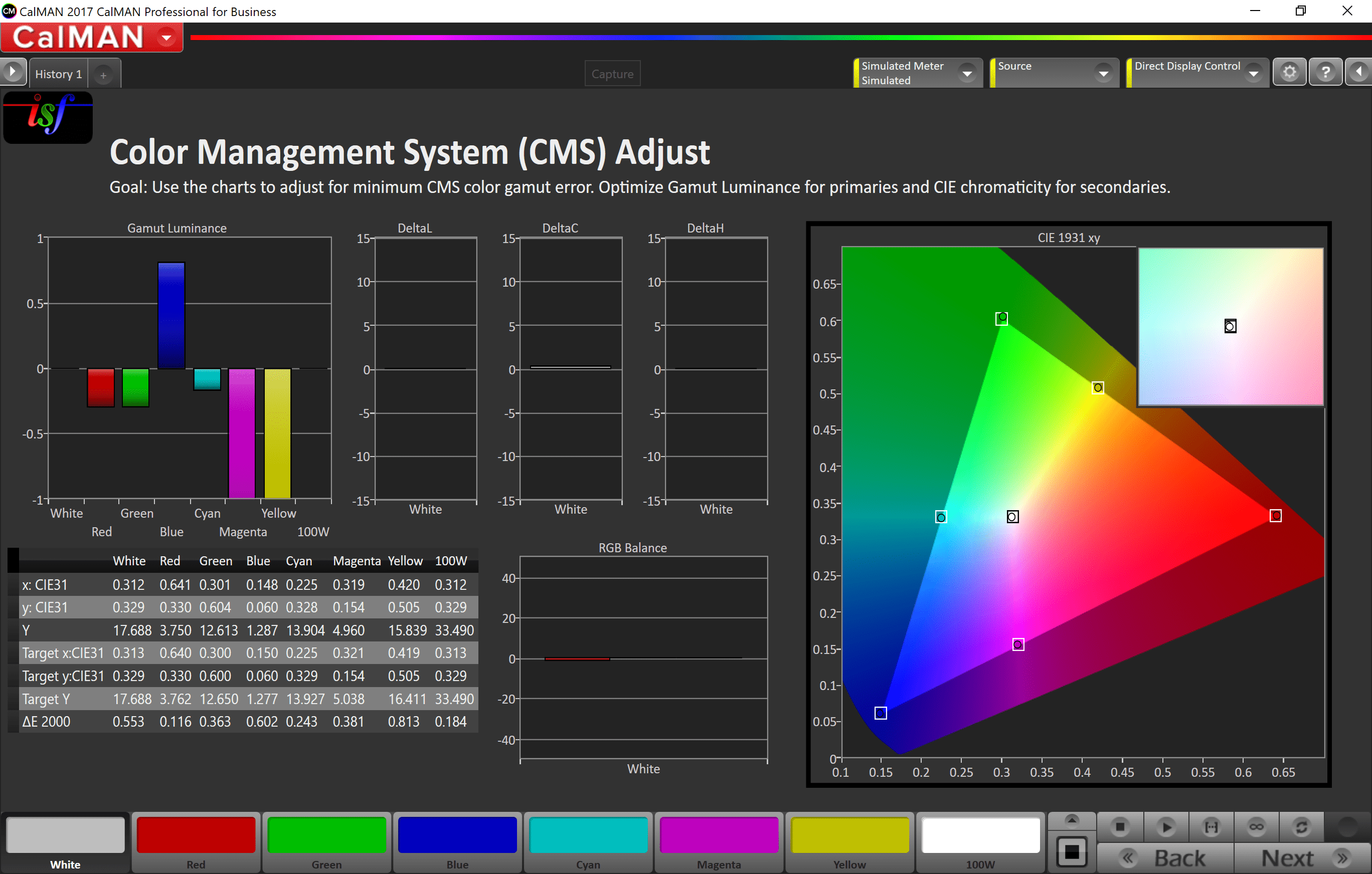 Cinema Gamut Adjustment