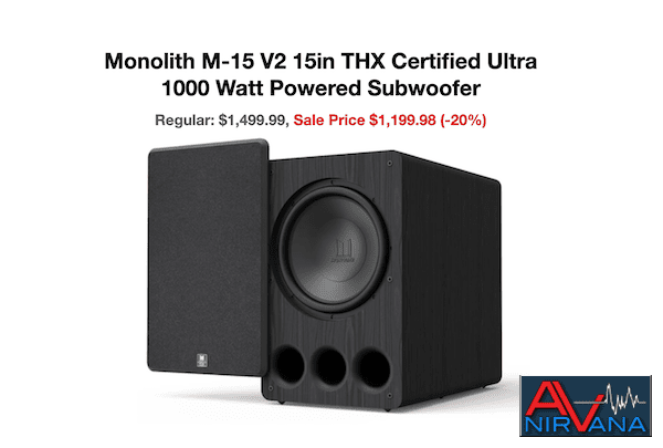 Monolith M15 V2 15in Subwoofer